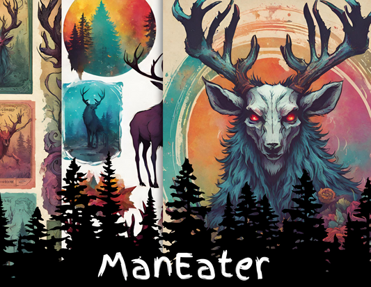 ManEater: Download and Print Designs and ephemera for junk journaling or scrapbooking