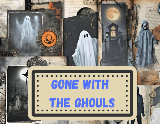 Gone with the Ghouls: Download and Print Designs and ephemera for junk journaling or scrapbooking