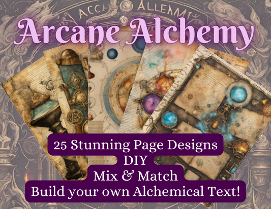 Arcane Alchemy: Download and Print Designs and ephemera for junk journaling or scrapbooking